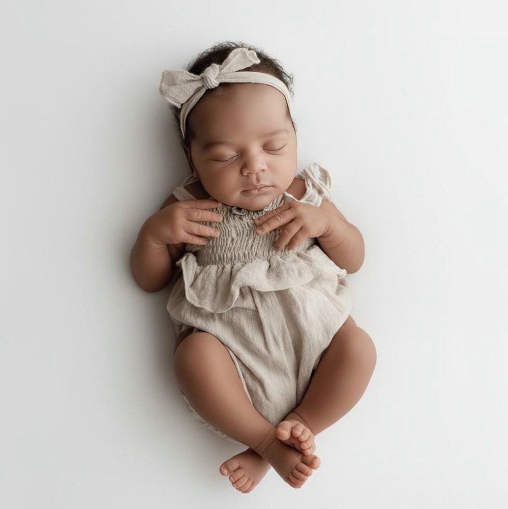 Baby Clothing Newborn - ملابس تصوير للمواليد الجدد، رومبير أصفر