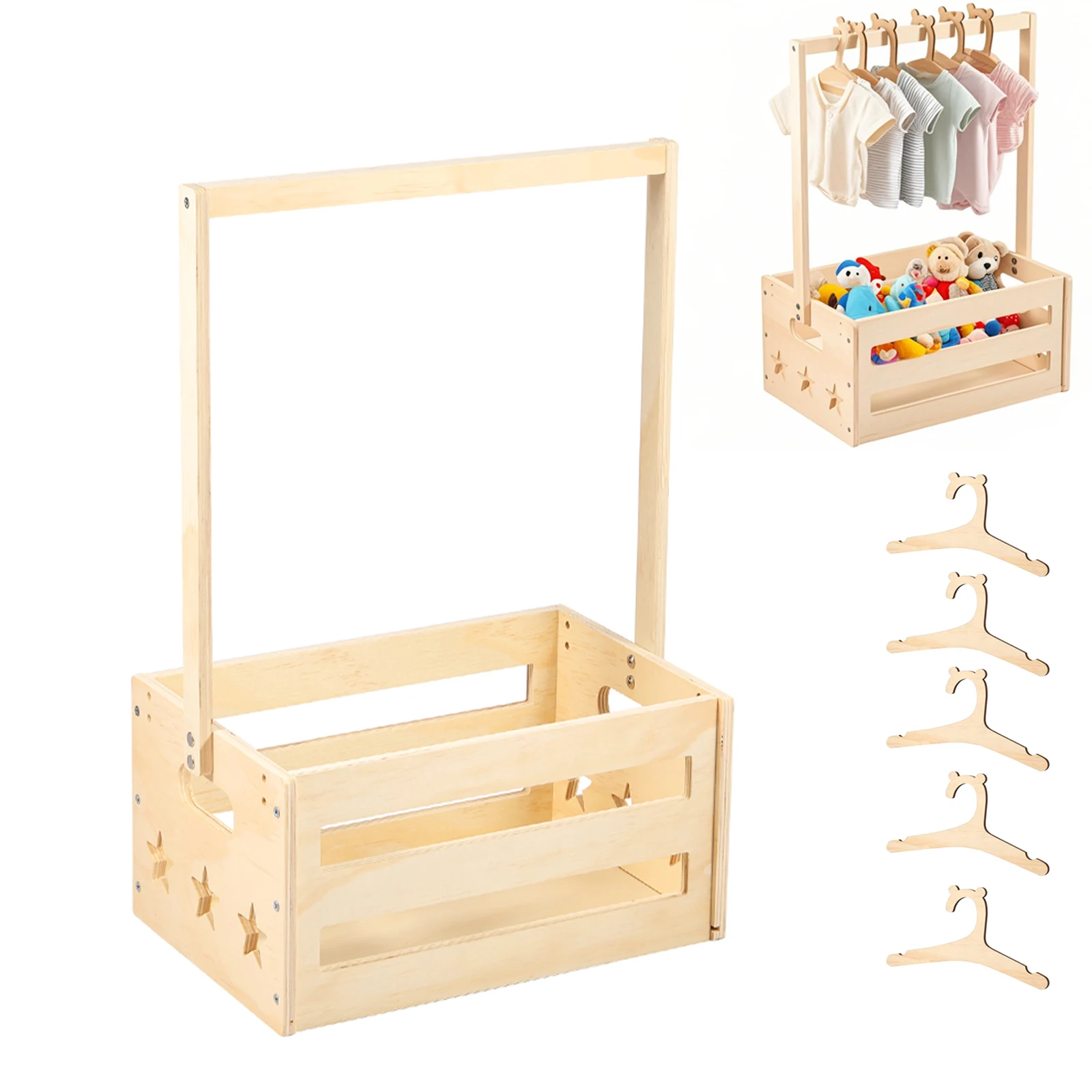 Baby Clothing Basket - سلة خشبية متعددة الاستخدامات لحفلات استقبال