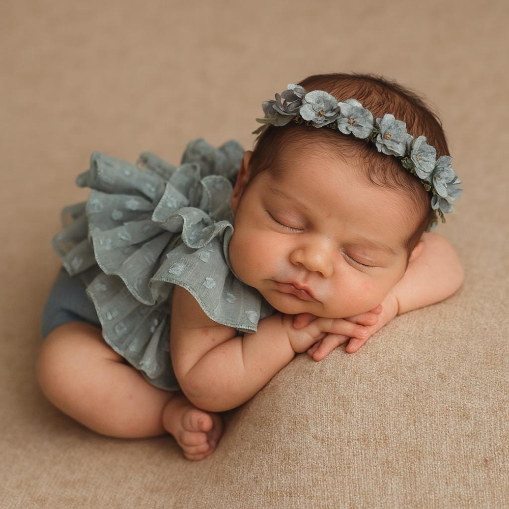 Baby Clothing Newborn - ملابس لتصوير الفتيات الرضع، فستان شبكي