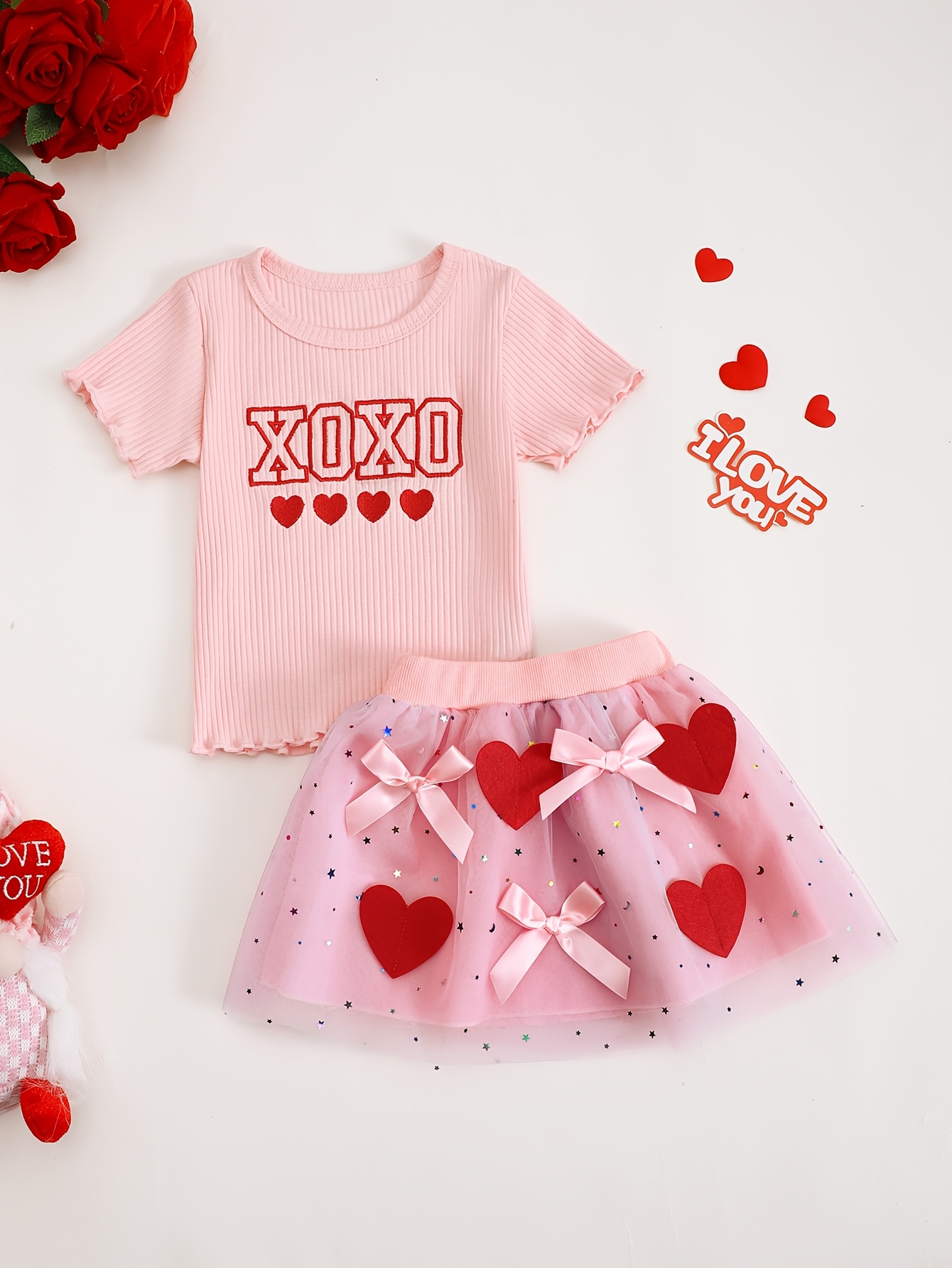 Xoxo Baby Clothing - طقم تنورة تول صيفي للبنات الرضع