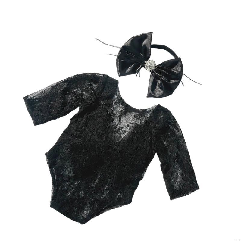 Baby Clothing Newborn - مجموعة ملابس رومبير وربط رأس أنيقة