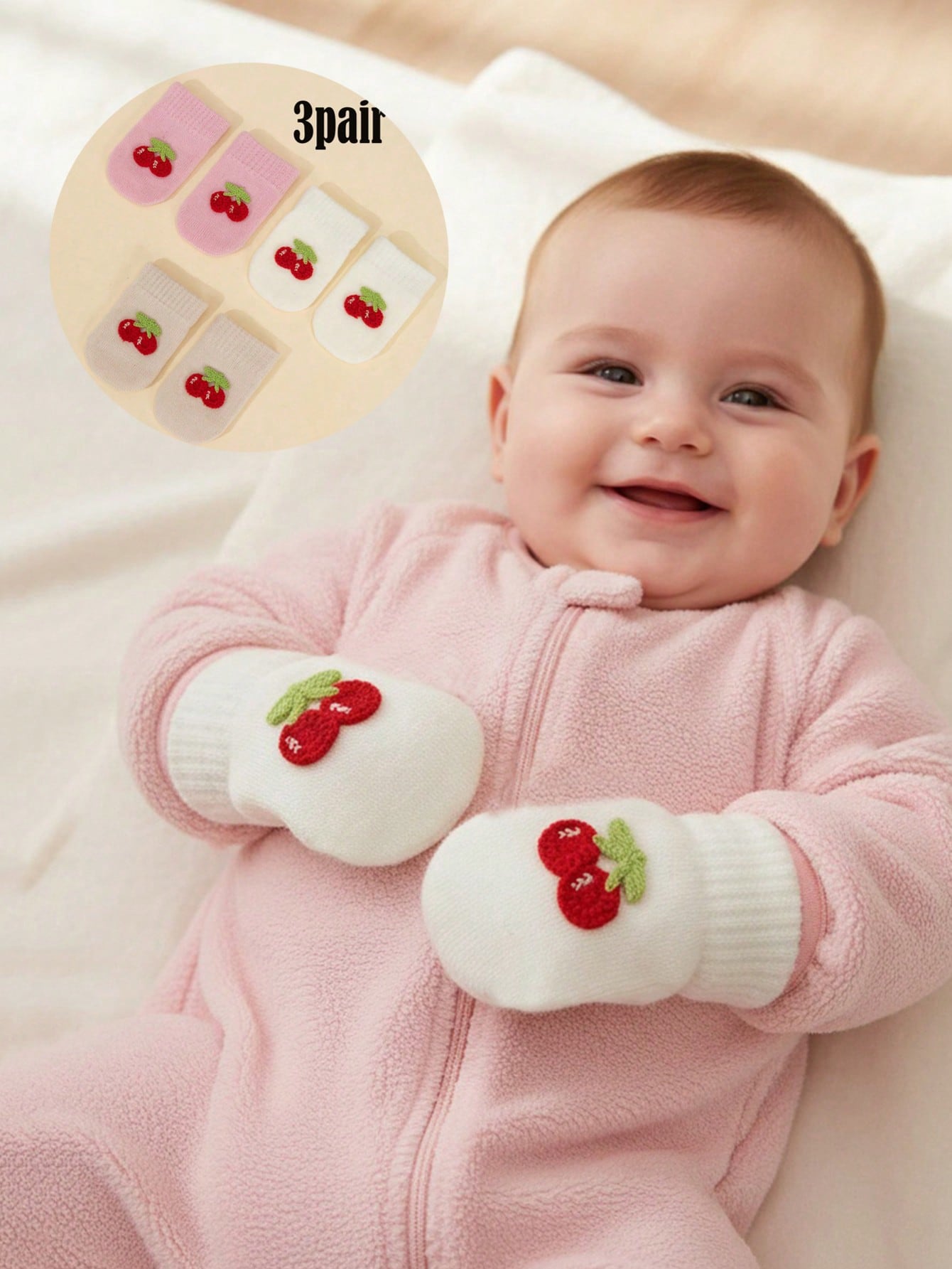 3 أزواج من قفازات الأطفال المح - مراجعة Baby Mittens Scratch وسعره