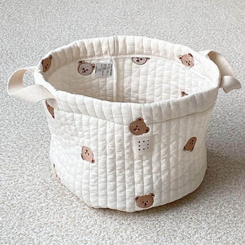 لطيف الدب التطريز حقيبة حفاضات - مراجعة Baby Clothing Basket وسعره