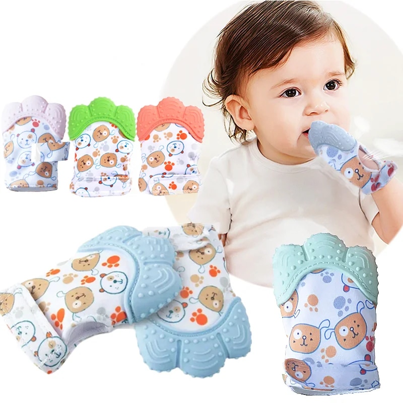 الكرتون المطبوعة الطفل عضاضة ا - مراجعة Baby Mittens Scratch وسعره
