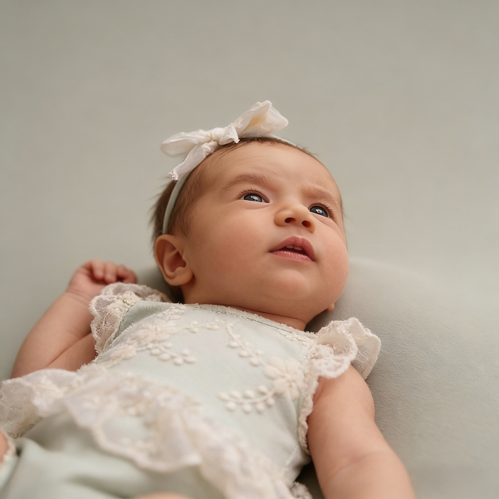 بدلة رومبر خضراء فاتحة مزينة ب - مراجعة Baby Clothing Newborn وسعره