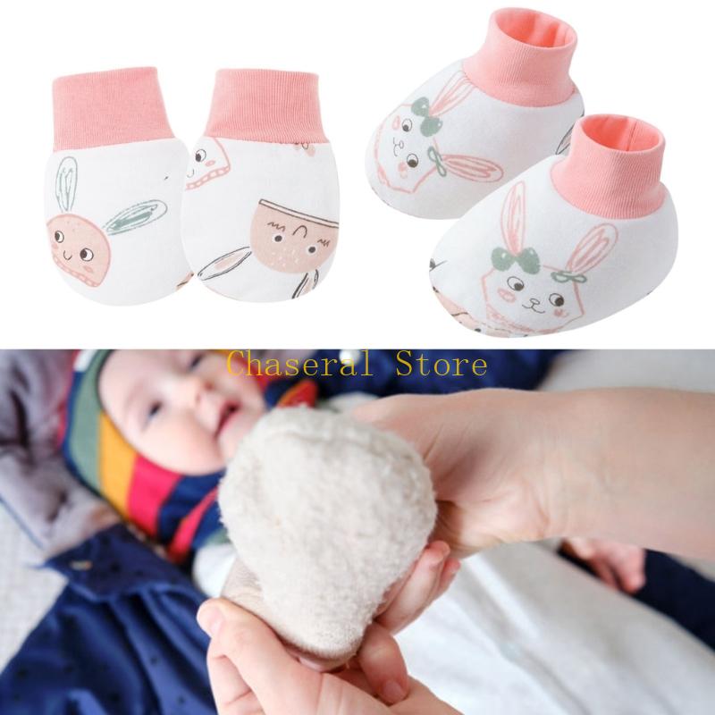 E7CE 4 مجموعة قفازات قطنية مقا - مراجعة Baby Mittens Scratch وسعره